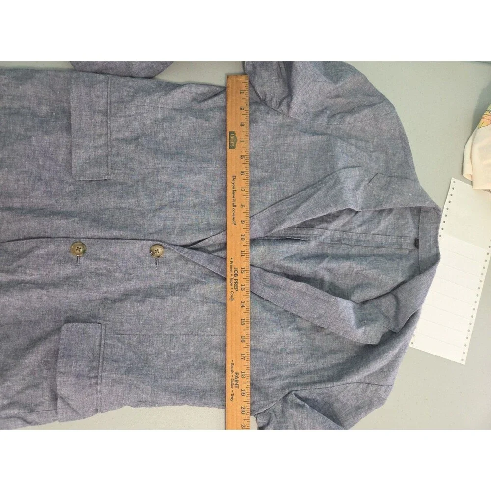 Men's J. Crew Ludlow #F127 Chambray Somelos Suit Jacket 40r slim
